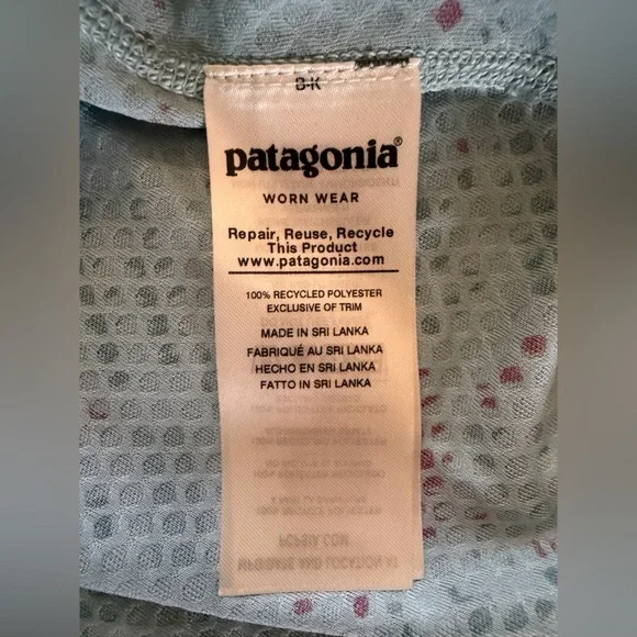 Patagonia Women's Small Capilene Midweight Top Baselayer Icefall Blue Big Sky - Picture 12 of 12